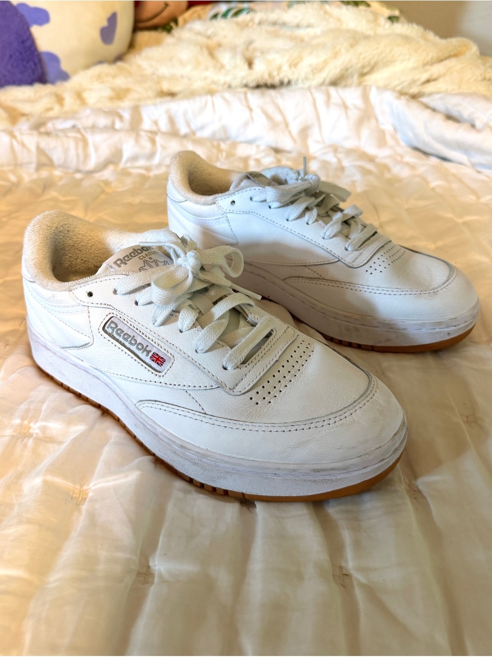 Reebok Club C 85 White Leather Sneakers Women’s 9.5